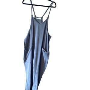 OUFEIYA Jumpsuit Overalls Pockets Casual Comfy Lounge Adjustable Straps‎ M